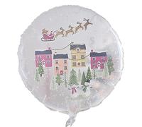 Ginger Ray Foil Snowglobe Christmas Party Decoration Balloon with Snow, Multi-Coloured