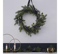 Ginger Ray Foliage Christmas Wreath With Sloe Berries