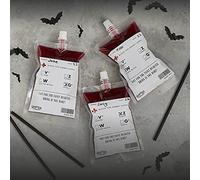 Ginger Ray FRI-136 Blood Bag Drinks Pouches with Straws Pack of 5, White