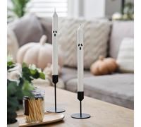 Ginger Ray Ghost Face Halloween Dinner Candles Tabletop Decoration 2 Pack
