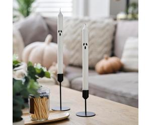 Ginger Ray Ghost Face Halloween Dinner Candles Tabletop Decoration 2 Pack