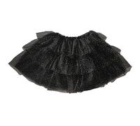 Ginger Ray Girls Black & Gold Sparkle Tutu for Halloween Costume Parties Age: 5-7 Years