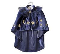 Ginger Ray Girls Navy Velvet Wizards Cape for Halloween Costume Parties, 7 3/8