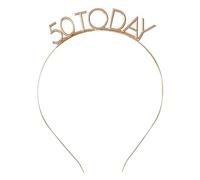 Ginger Ray Gold 50th Birthday Metal Hair Band Headband