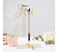 Ginger Ray Gold Acrylic Table Number Signs 1-12 Wedding Decoration