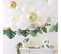 Ginger Ray Botanical Hen Party Wedding Gold Chrome Balloon Arch with Eucalyptus Wedding Wedding