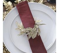 Ginger Ray Gold Fern Wreath Christmas Table Napkin Rings Tabletop Decorations 4 Pack