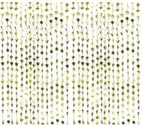 Ginger Ray Gold Foil Star Shimmer Curtain Foil Backdrop Curtain Hanging Party Decorations - Party Back Drop (Pack of 2)