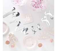 Ginger Ray Gold Foiled Silver Princess Party in a Box - 16 pieces - Party in a Box