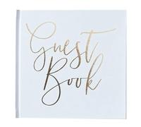 Ginger Ray Gold Foiled Wedding Guest Book - Memory Christening Birthday Engagament - Gold Wedding