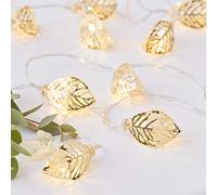 Ginger Ray Gold Leaf Vine String Lights Battery Operated Wedding Party Home Bedroom Decoration - Gold Wedding