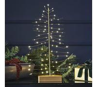 Ginger Ray Gold Light Up Wire LED Christmas Tree Fireplace Tabletop Decoration