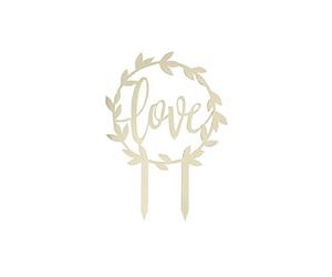 Ginger Ray Gold Scripted Acrylic Love Wedding Cake Topper Decoration Single Pack