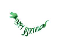 Ginger Ray Green Dinosaur Happy Birthday Boys Kids Party Bunting 2 Meters Roarsome