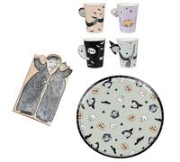 Ginger Ray Halloween Dining Bundle - Vampire & Witch Party Plates, Napkins & Cups