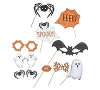 Ginger Ray Halloween Photo Booth Party Props 10 Pack Spooky Spider