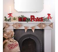 Ginger Ray Hanging Christmas Decoration Bunting, Jute, Banner Noel Hessian
