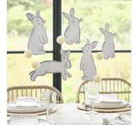 Ginger Ray Hanging Easter Bunny Hanging Decorations with Honeycomb Tails 5 Pack