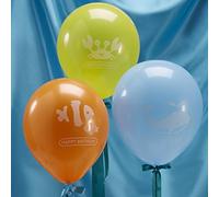 Ginger Ray Happy Bithday Sea Ocean Themed Party Balloons Decoration 3 Pack