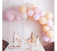 Ginger Ray Hen Party Rose Gold Balloon Arch DIY No Helium 60 Pack, Pink