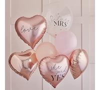 Ginger Ray Hen Party Rose Gold & Pink Balloon Cluster Party Decoration - 9 Pack,Medium