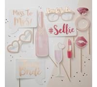 Ginger Ray Hen Party Rose Gold Team Bride Photo Booth Props Alternative Game Team Bride