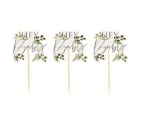 Ginger Ray Hey Baby Shower Cupcake Toppers - Botanical Baby