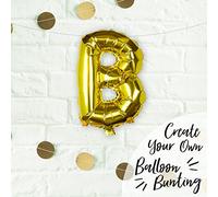 Ginger Ray Individual 16" Gold Letter B Party/Wedding Balloon Decoration No Helium Needed- Pick and Mix