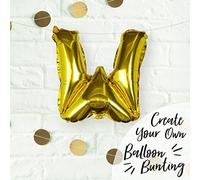 Ginger Ray Individual 16" Gold Letter W Party Wedding Balloon No Helium Needed