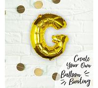Ginger Ray Individual 16 Inch Gold Letter G Party Wedding Balloon Decoration No Helium Needed