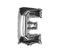 Ginger Ray Individual 16" Silver Letter E Party/Wedding Balloon Decoration No Helium Needed- Pick and Mix