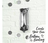 Ginger Ray Individual 16" Silver Letter I Party/Wedding Balloon Decoration No Helium Needed- Pick and Mix