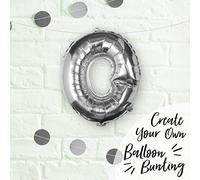 Ginger Ray Individual 16" Silver Letter O Party/Wedding Balloon Decoration No Helium Needed- Pick and Mix