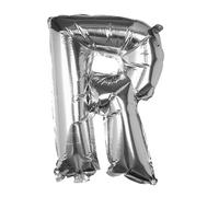 Ginger Ray Individual 16" Silver Letter R Party/Wedding Balloon Decoration No Helium Needed- Pick and Mix