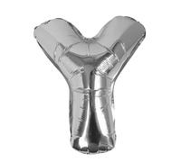 Ginger Ray Individual 16" Silver Letter Y Party/Wedding Balloon Decoration No Helium Needed- Pick and Mix