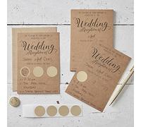 Ginger Ray Kraft Scratch to Reveal Unique Wedding Evening Invitations 10 Pack - Scratch Cards