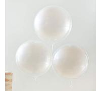 Ginger Ray Large Peach Sprayed Orb Party Decoration Balloons 3 Pack