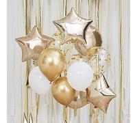 Ginger Ray Metallic Gold Balloon Bundle 12 Pack Mix it Up