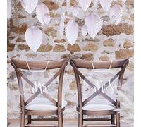 Ginger Ray Mrs Acrylic Wedding Chair Signs Decoration 2 Pack