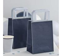 Ginger Ray Navy Blue Paper Party Kids Gift Bags With Handles Pack of 5