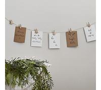 Ginger Ray NOEL-113 Christmas Card Holder Bunting, Brown