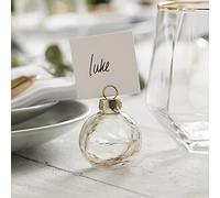 Ginger Ray NOEL-188 Christmas Place Card Holders with Pampas Grass, Brown