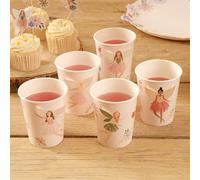 Ginger Ray Paper Cups with Pop-Out Fairy Wraps, Disposable Party Cups for Kids Birthday, Pack of 8