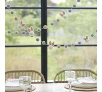Ginger Ray Pastel Felt Easter Bunnies & Pom Poms Garland Bunting Decoration 1.5m