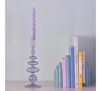 Ginger Ray Pastel Lilac Purple Glass Bubble Candle Holder Party Table Decoration
