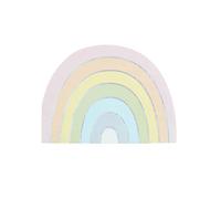 Ginger Ray Pastel Rainbow Shaped Foiled Paper Napkin- 16 Pack - Pastel Party