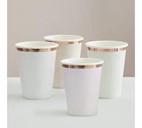 Ginger Ray Pastel Watercolour Printed with Rose Gold Foil Edging Paper Party Cups 8 Pack