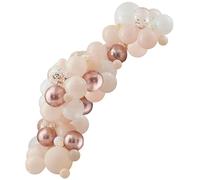 Ginger Ray Peach, White and Rose Gold Chrome DIY Balloon Arch Kit Party Decorations 70 Pack