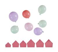 Ginger Ray Pink Dinosaur Spike Balloon Mosaic Sign Accessory Kit for Girl Birthday Party Decoration