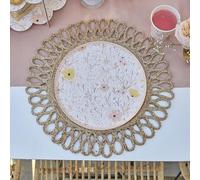 Ginger Ray Pink Floral Paper Birthday Plates Party Tableware 8 Pack, Pastel